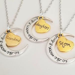 Silver 3pc Grandma, Mom & Daughter Set Mothers Day